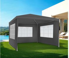 Pavillon Barinas grau 3 x 3 m, im Stecksystem