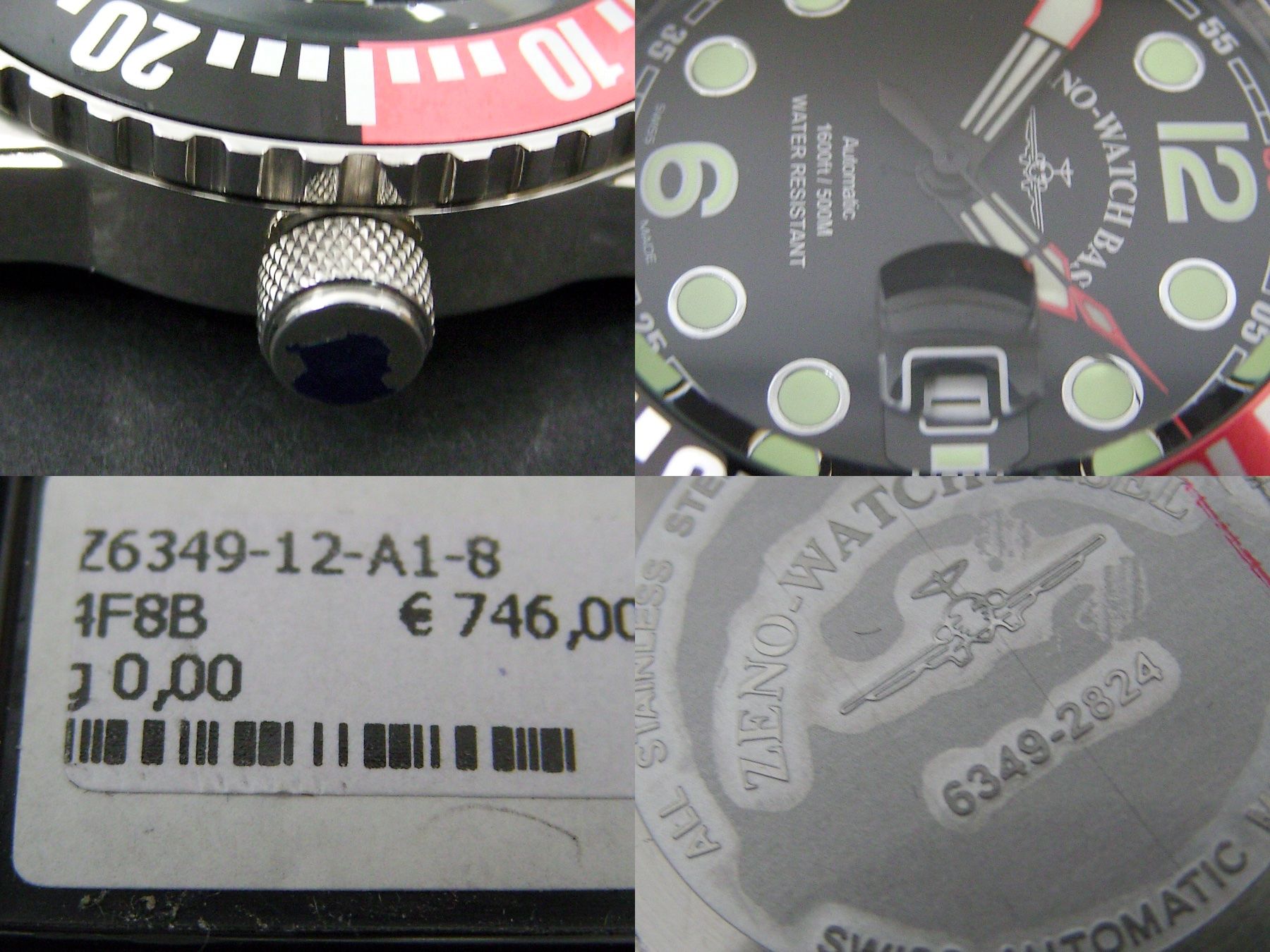 Zeno Orologi: Neue Airplane Diver Automatic Numbers, black/red – Nuovo e nell'imballaggio originale da Mels venduto da niezie2002 6