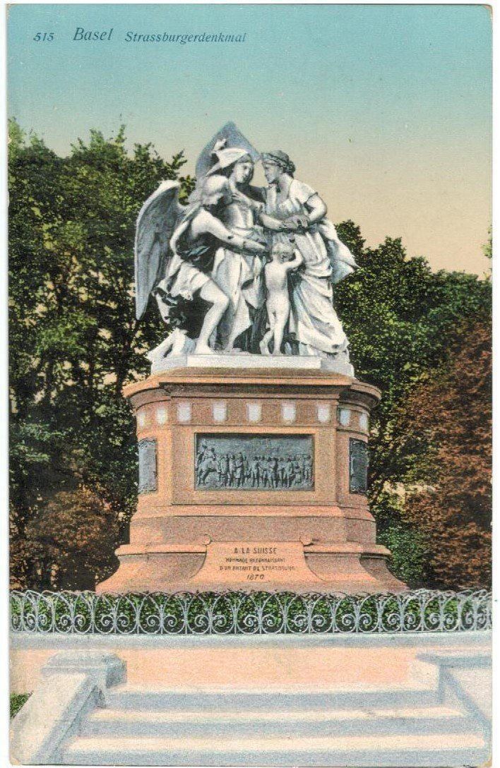 Cartoline postali: AK Basel Strassburgerdenkmal 1912 – Usato da Zürich venduto da tol_b7c7