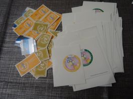 Ämter Briefmarken 28x0.90Rp. + 50x1Fr total 75.20