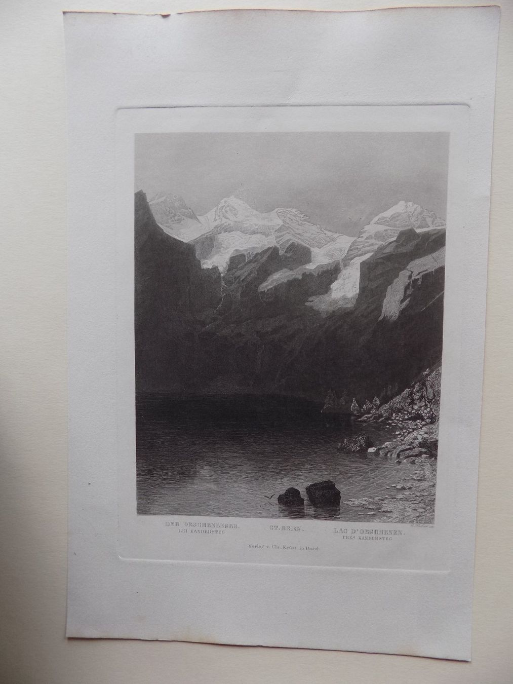 Incisioni: Der Oeschinensee bei Kandersteg – Usato da Risch venduto da Antikfee