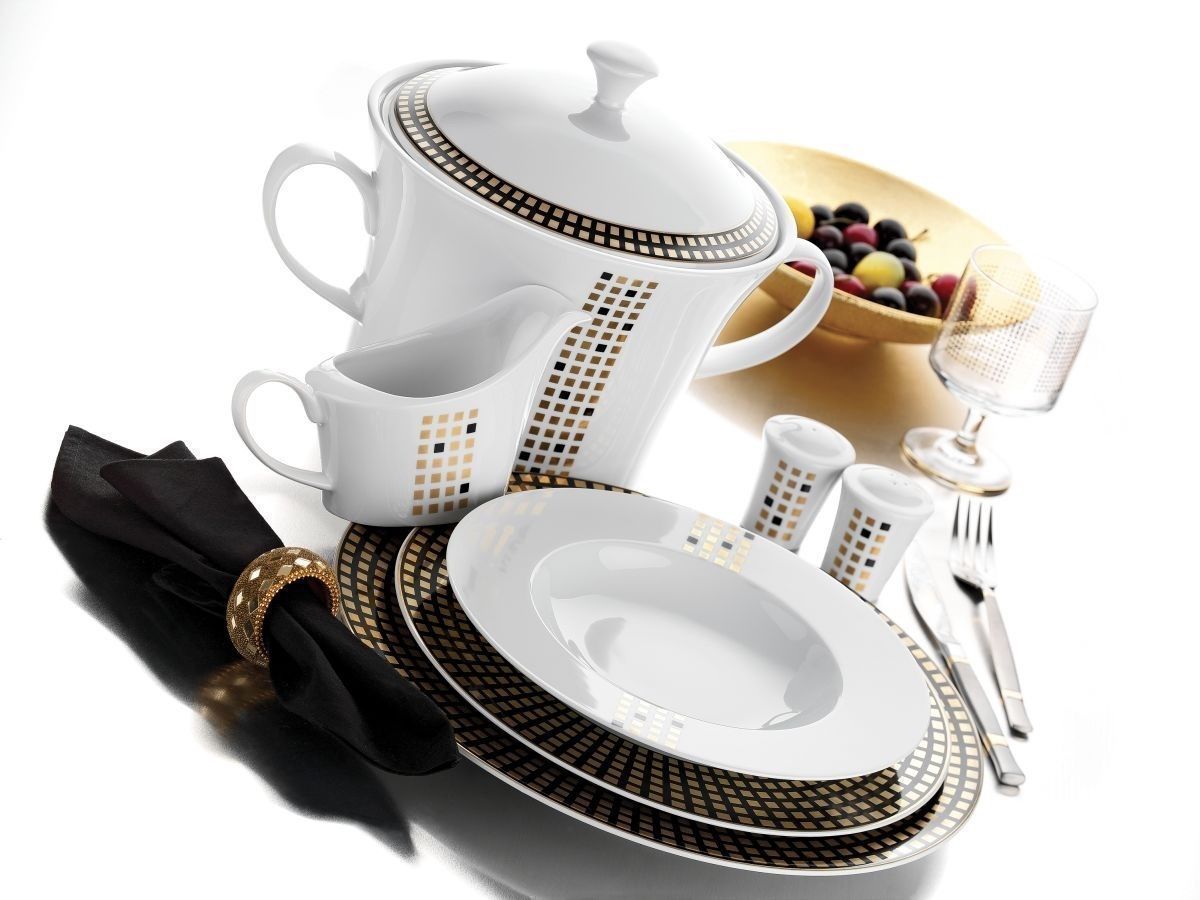 Services de table: Porzellan Geschirrset "Iris" 97-teilig – Neuf avec emballage d'origine à Reinach AG par evimshop 1