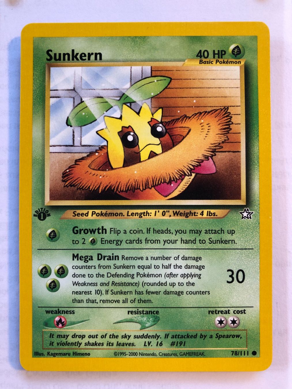 Sammelbilder & Trading cards: Sunkern 1st Neo Genesis - NM - ab 1.- – Gebraucht aus Giubiasco von dan_pr8b
