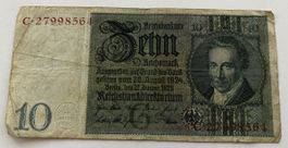 10 Reichsmark 1929 Banknote