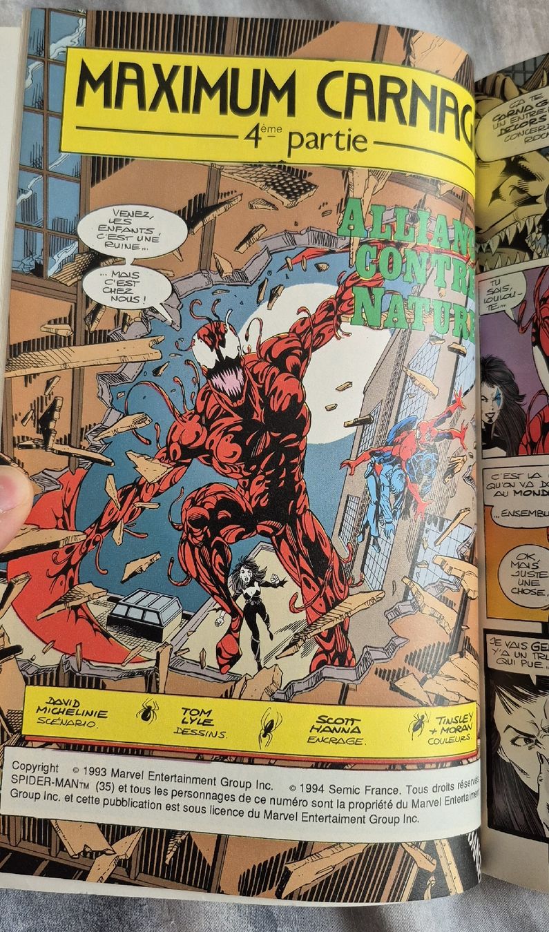 Fumetti: SPIDERMAN N°12 COMICS MARVEL SEMIC 1994 MAXIMUM CARNAGE FR – Usato da Grand-Lancy venduto da luc111 5