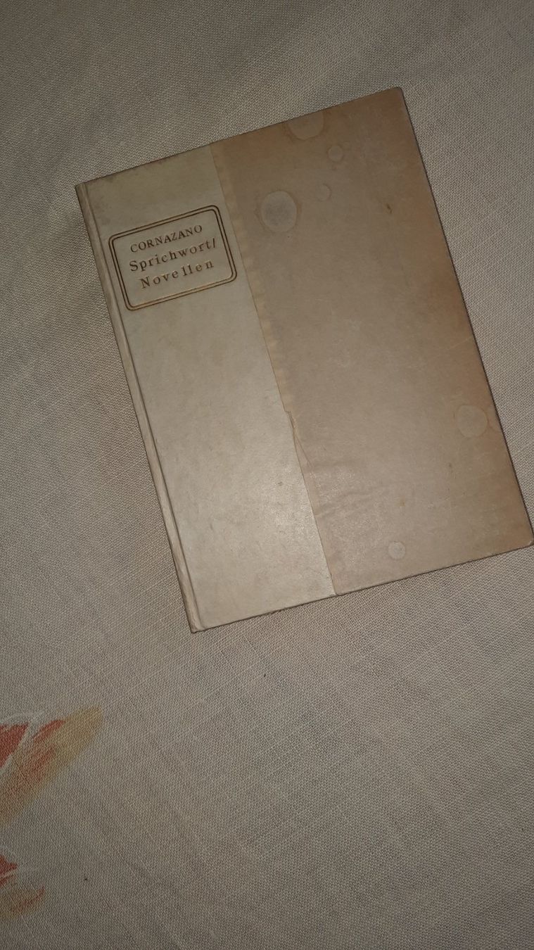 Bücher: DIE SPRICHWORT-NOVELLEN  DES PLACENTINERS ANTONIO  CORNAZANO – Gebraucht aus zürich von gabab 1