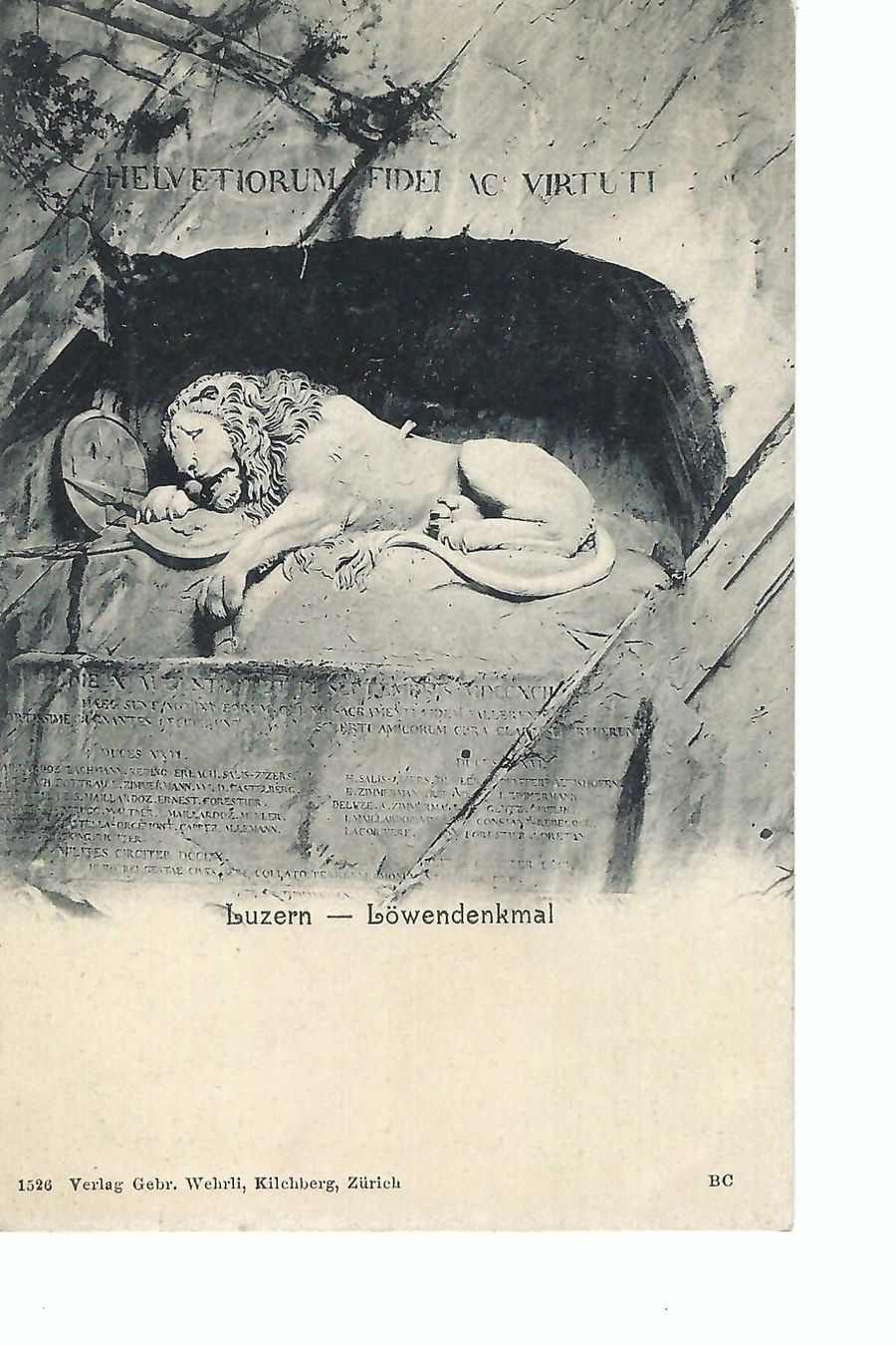 Cartoline postali: Luzern, Löwendenkmal – Usato da Thun venduto da 44wart