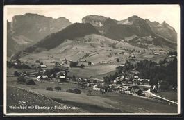 Weissbad, Ortspartie mit Ebenalp vom Sch
