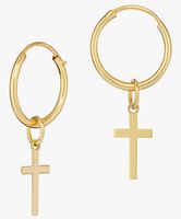 Creolen mit Kreuz aus14karat Gold