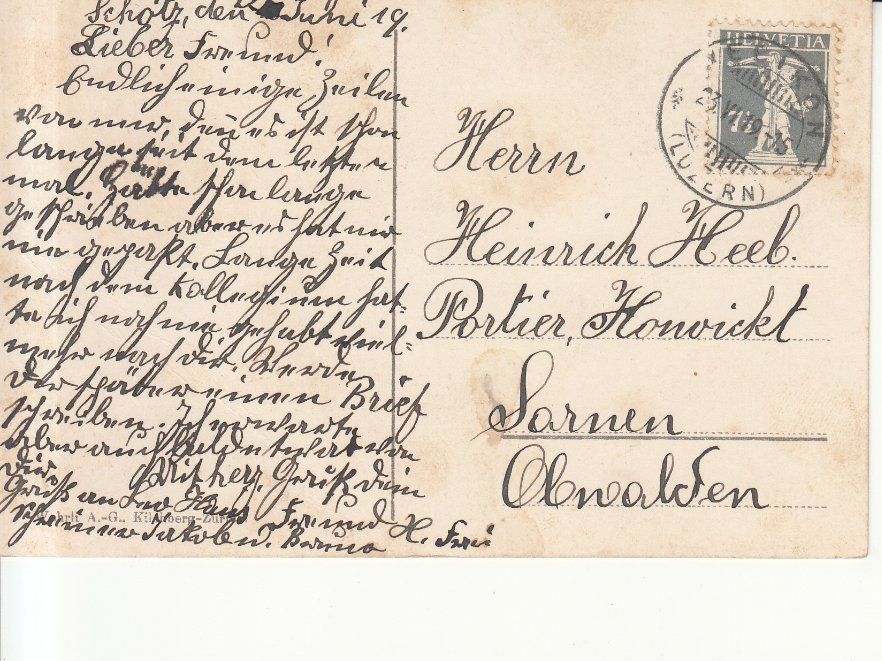 Cartoline postali: Lauterbrunnen 1919 – Usato da Bürglen TG venduto da StampGraf 1