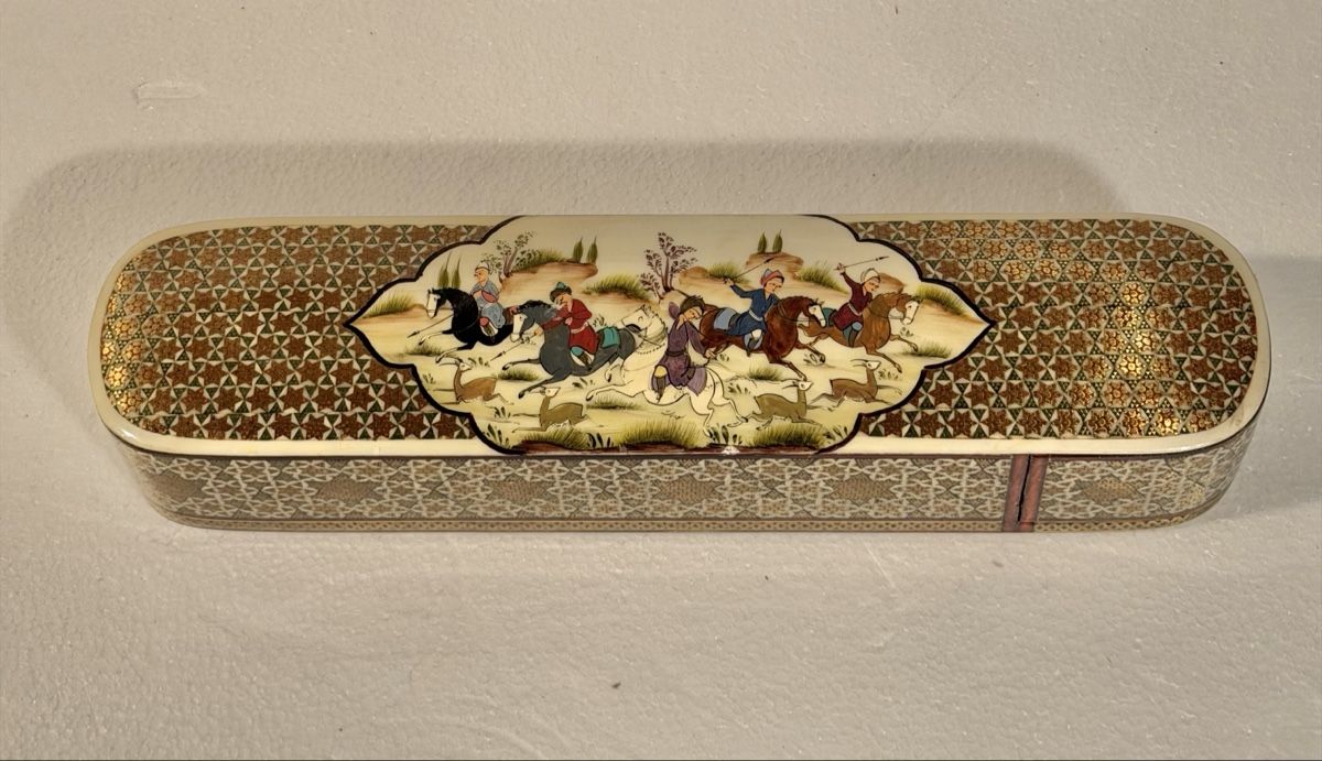 Sonstiges Schreiben & Zeichnen: Vintage Persian Lacquer Painted Pen Box Case Orientalist – Gebraucht aus Lausanne von vas_mbk2