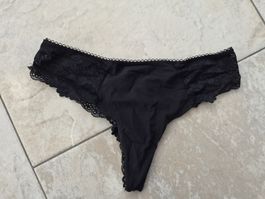 Victoria's Secret Pink String Tanga, schwarz, Grösse S