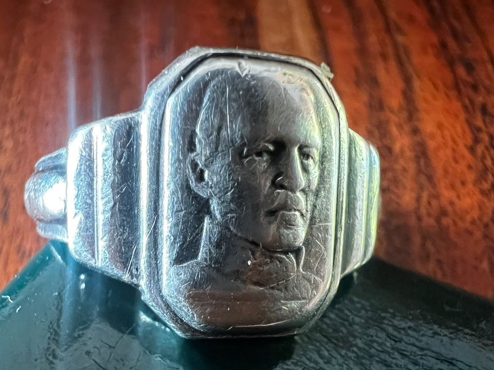 Antiker Portrait Ring aus Silber General Henri Guisan Kaufen auf Ricardo