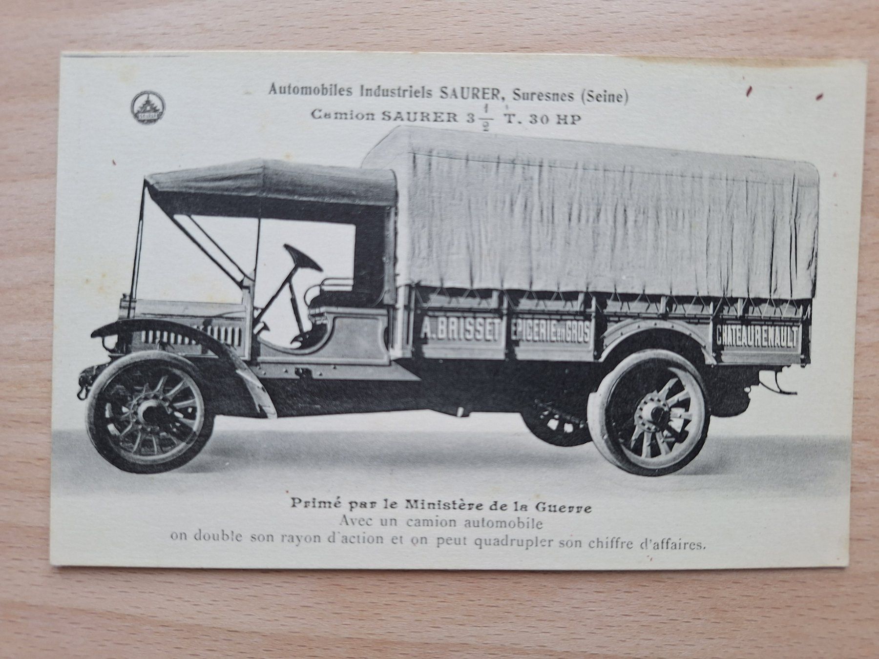 Cartoline postali: AK, Saurer Lastwagen, Suresnes – Usato da Lohn-Ammannsegg venduto da Beo71