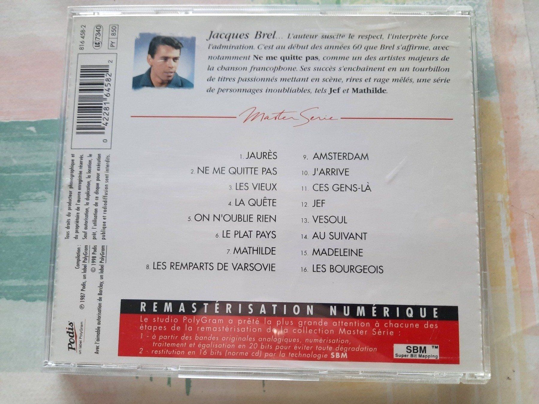CDs: Cd Jacques Brel  - Master Série Volume 1 – D'occasion à Pully par bro_n52j 1