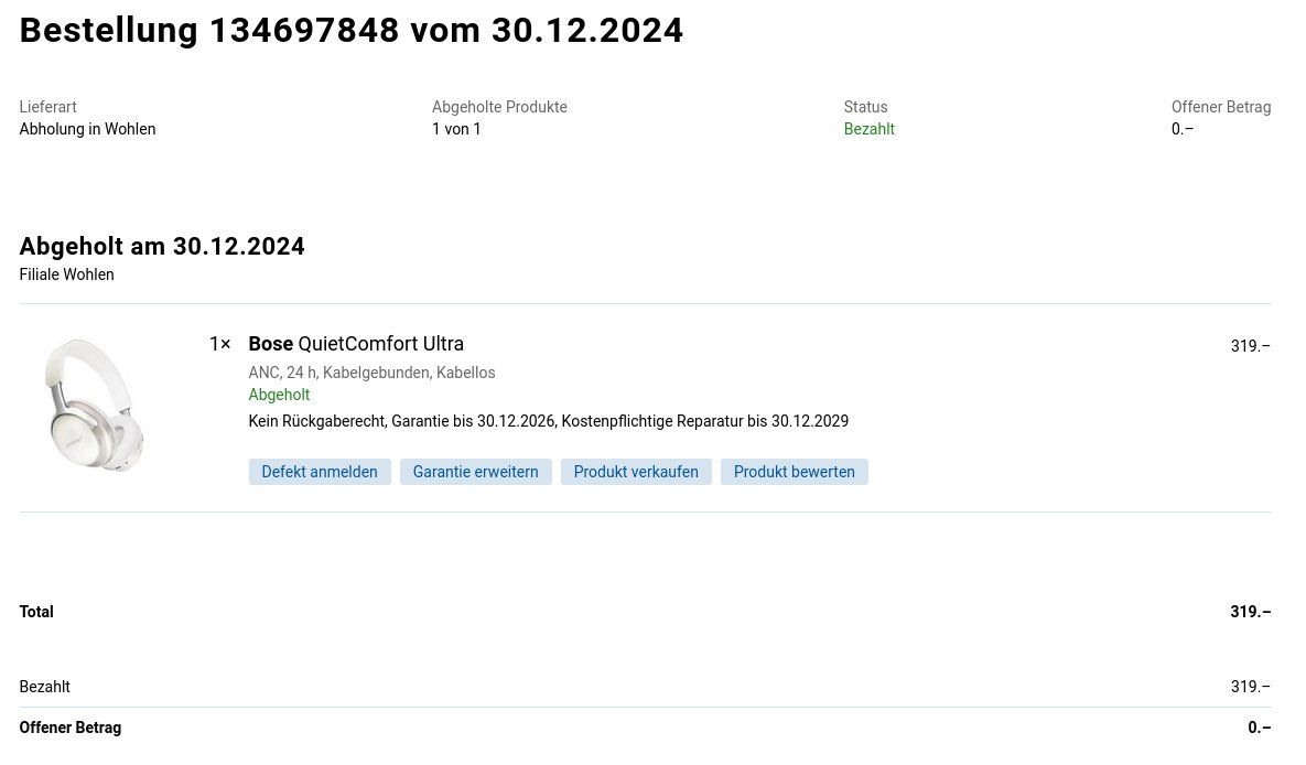 Bose Kopfhörer: Bose QuietComfort Ultra – Gebraucht aus Staufen von Agilee 6