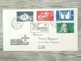 TR97 Enveloppe + Timbre Suisse 1948