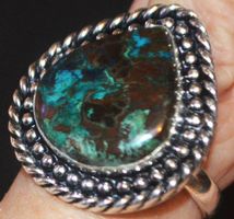 Ring L-2874 – Chrysokoll Azurit – 18 mm Innendurchmesser