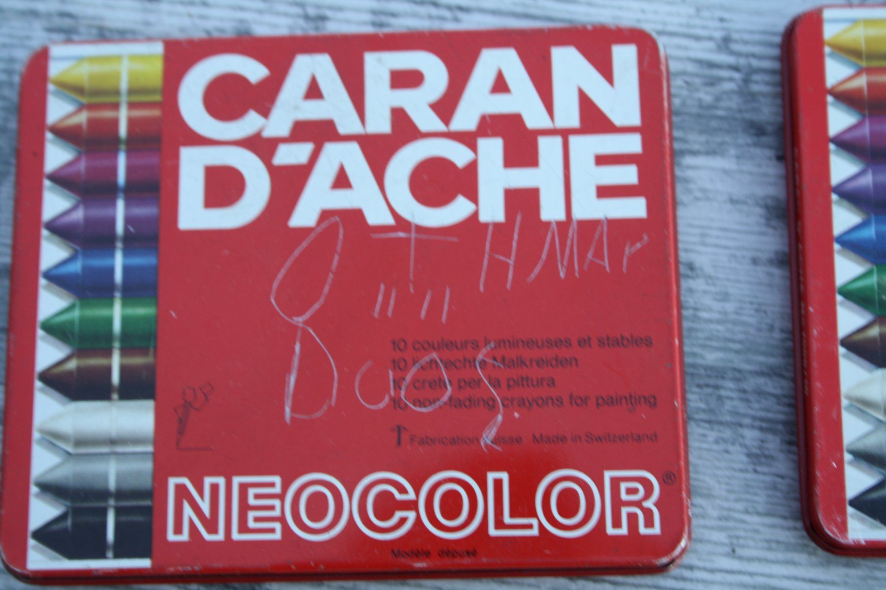 Caran D'Ache Penna & Evidenziatori: CARAN D`ACHE NEOCOLOR BLECHDOSEN – Usato da Wauwil venduto da Pneuedy 3