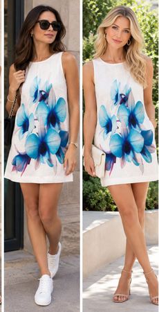 Kleid blumenprint weiss Grösse 34, Top Zustand