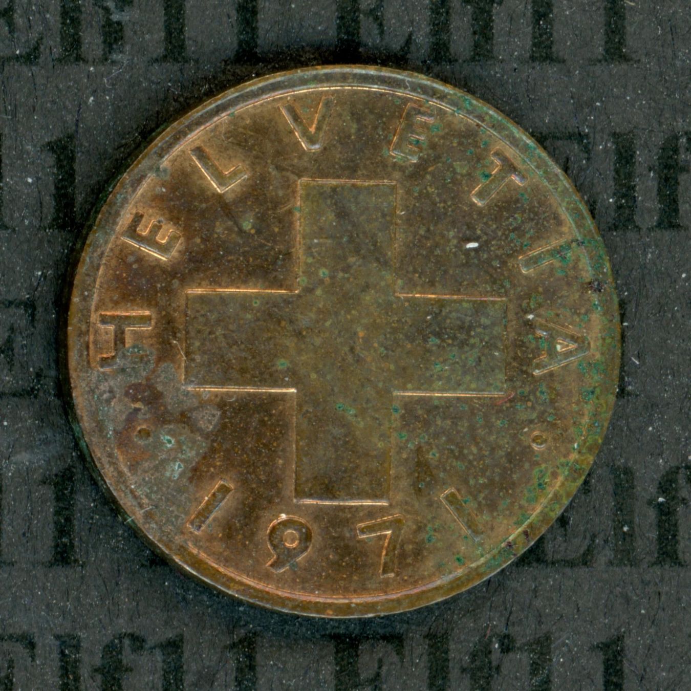 Tutti le monete: CHF___0.01 1971 -vz 1 Rappen – Usato da Widnau venduto da Elf11