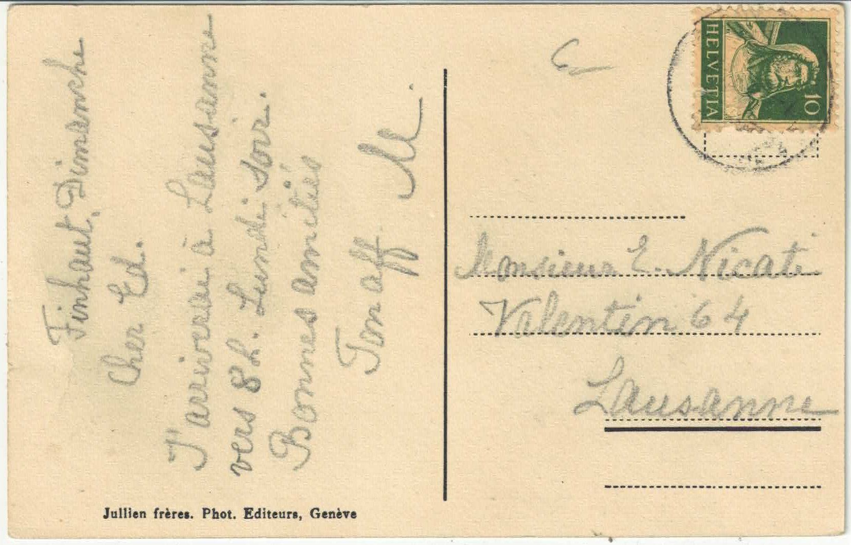 Cartoline postali: Finhaut - Vue generale – Usato da Ettingen venduto da Kartenplanet 1