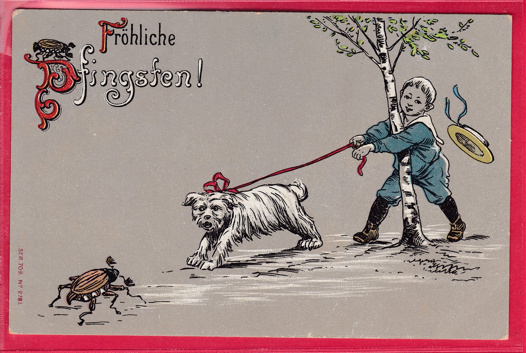 Ansichtskarten: FRÖHLICHE PFINGSTEN – Gebraucht aus Oberrieden von Gebirgsstelze