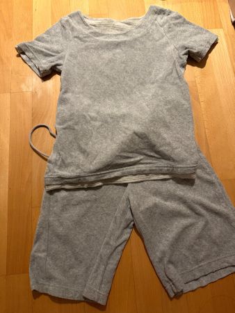 Uniqlo Pyjamaset grau weiss Gr. XS guter Zustand