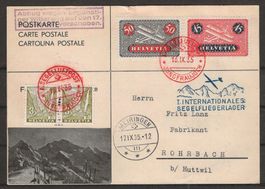 1935 : Flugpostkarte 1. Nat. Segelfluglager