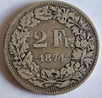 2 FRANKEN - SILBER 1874 - SCHWEIZ 