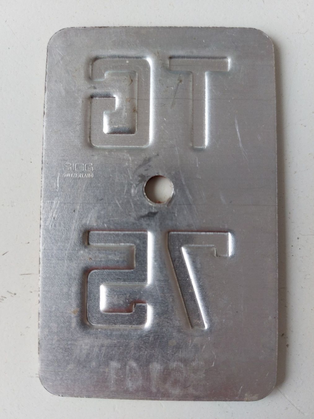 Sachs Insegne: Velonummer TG 75 plaque Velo – Usato da Schenkon venduto da Uhu007 1
