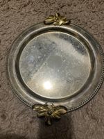 Elegantes Vintage Serviertablett, wahrscheinlich Versilbert