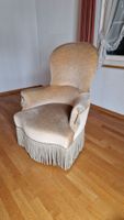 Antiker Ohrensessel Samt Vintage Stilvoll