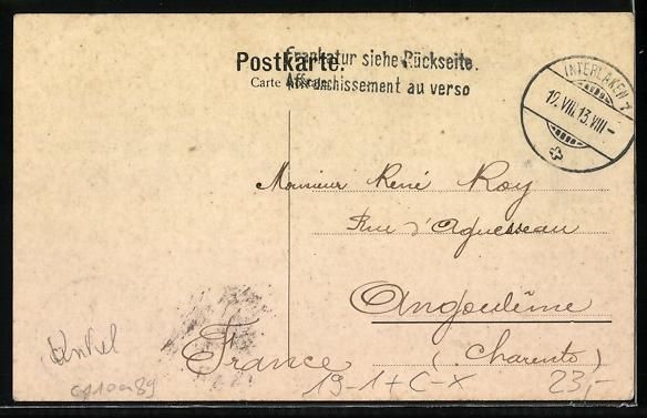 Cartoline postali: Interlaken, Schweizer Geldscheine, Blick – Usato da Berlin venduto da bartko-reher 1