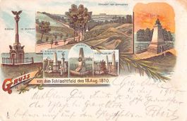 Gruss vom SCHLACHTFELD - Litho 15.8.1900