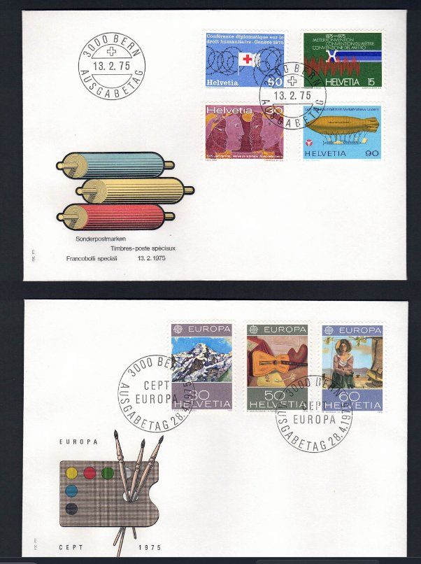 Tutti i francobolli: CH Ersttagsbriefe Sammlung Jahr 1975 – Nuovo (secondo la descrizione) da Pfäffikon ZH venduto da Romulus