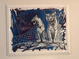 Ölgemälde Tiger in der Manege