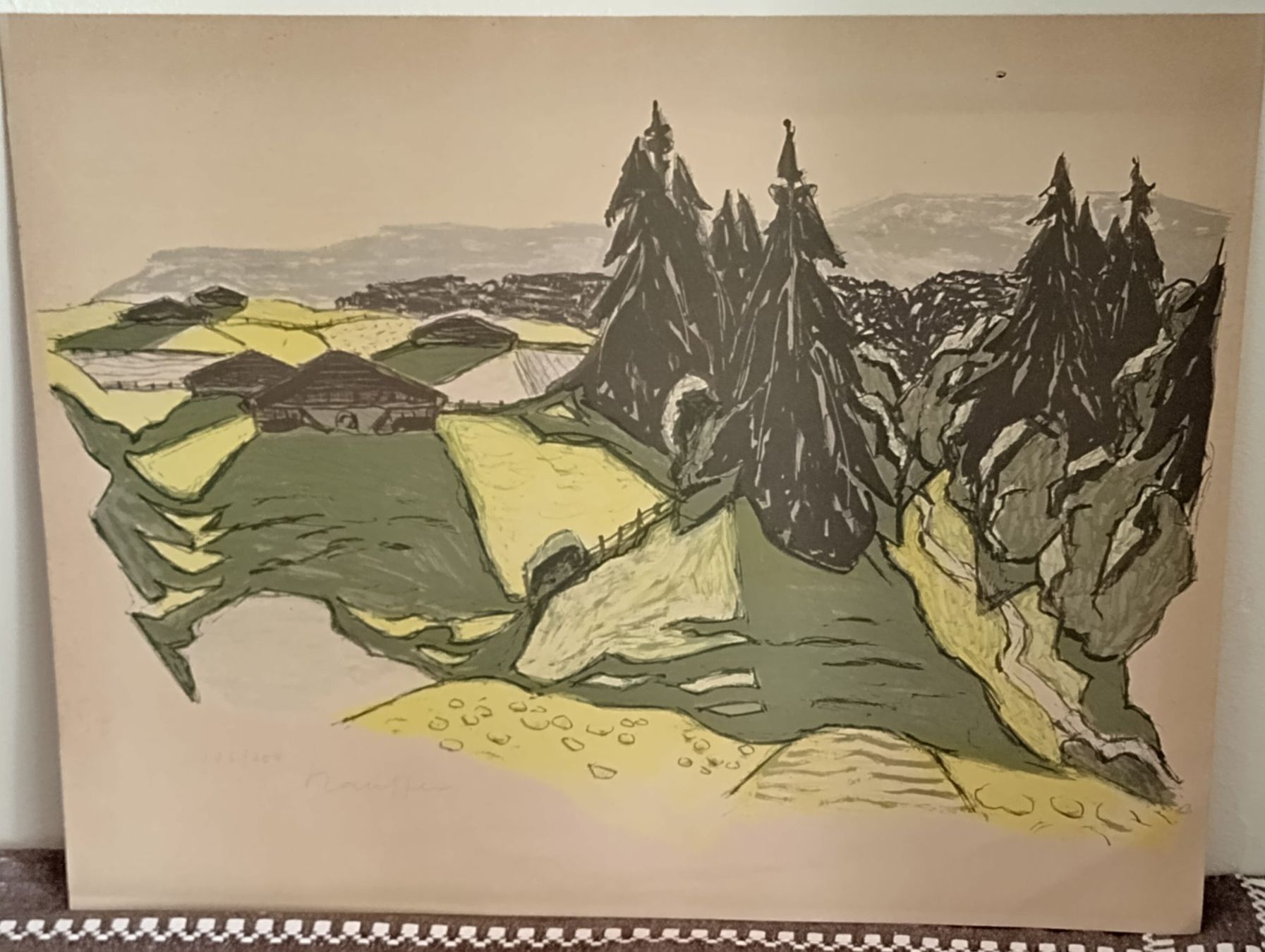 Grafica & Litografie: Landschaftsbild von Fred Stauffer – Usato da Heitenried venduto da Harley-58