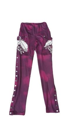 Goa Hippie Hose NEU Feder ca. S Knöpfe