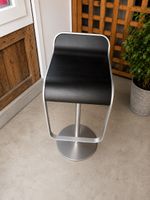 8x Design-Barhocker Lapalma LEM – Schwarz / Matt verchromt