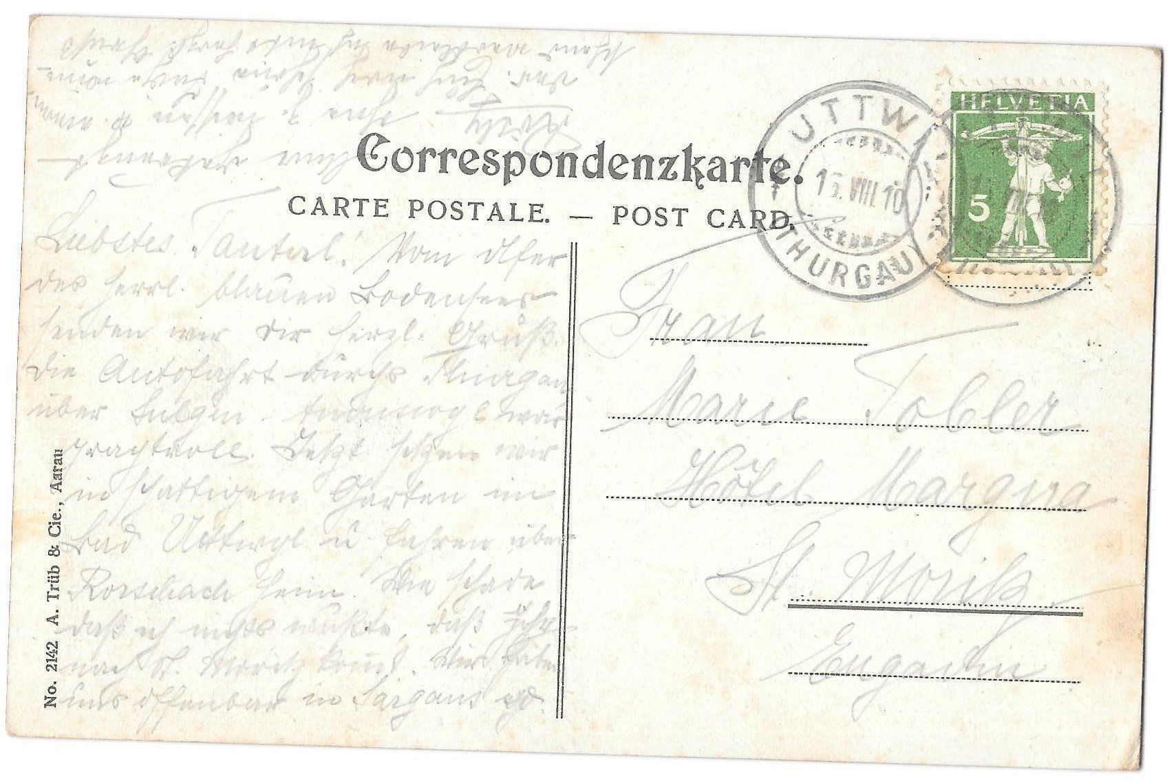 Cartoline postali: Bad Uttwil am Bodensee Generalansicht – Usato da Olten venduto da clotaldi 1