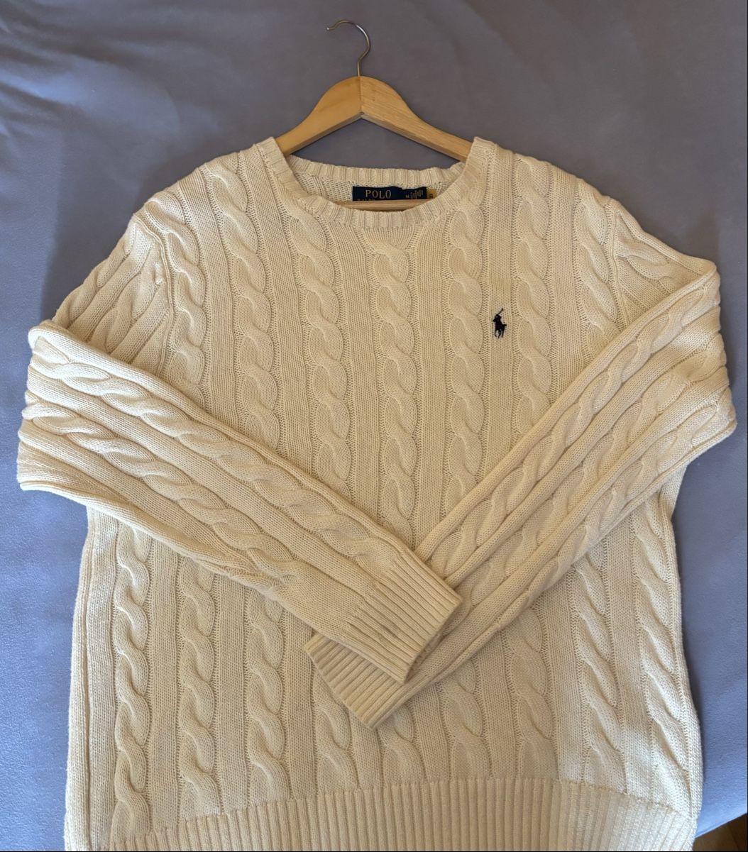 Ralph Lauren Pullover & Sweatshirts: Strickpullover Ralph Lauren Beige – Neu (gemäss Beschreibung) aus Basel von kleinerprinz