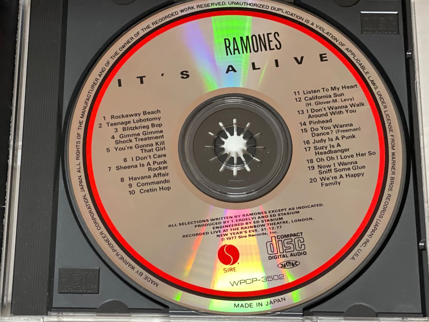 CD: Ramones - It’s Alive - Top RAR – Usato da Muri b. Bern venduto da AdidasCollector 2