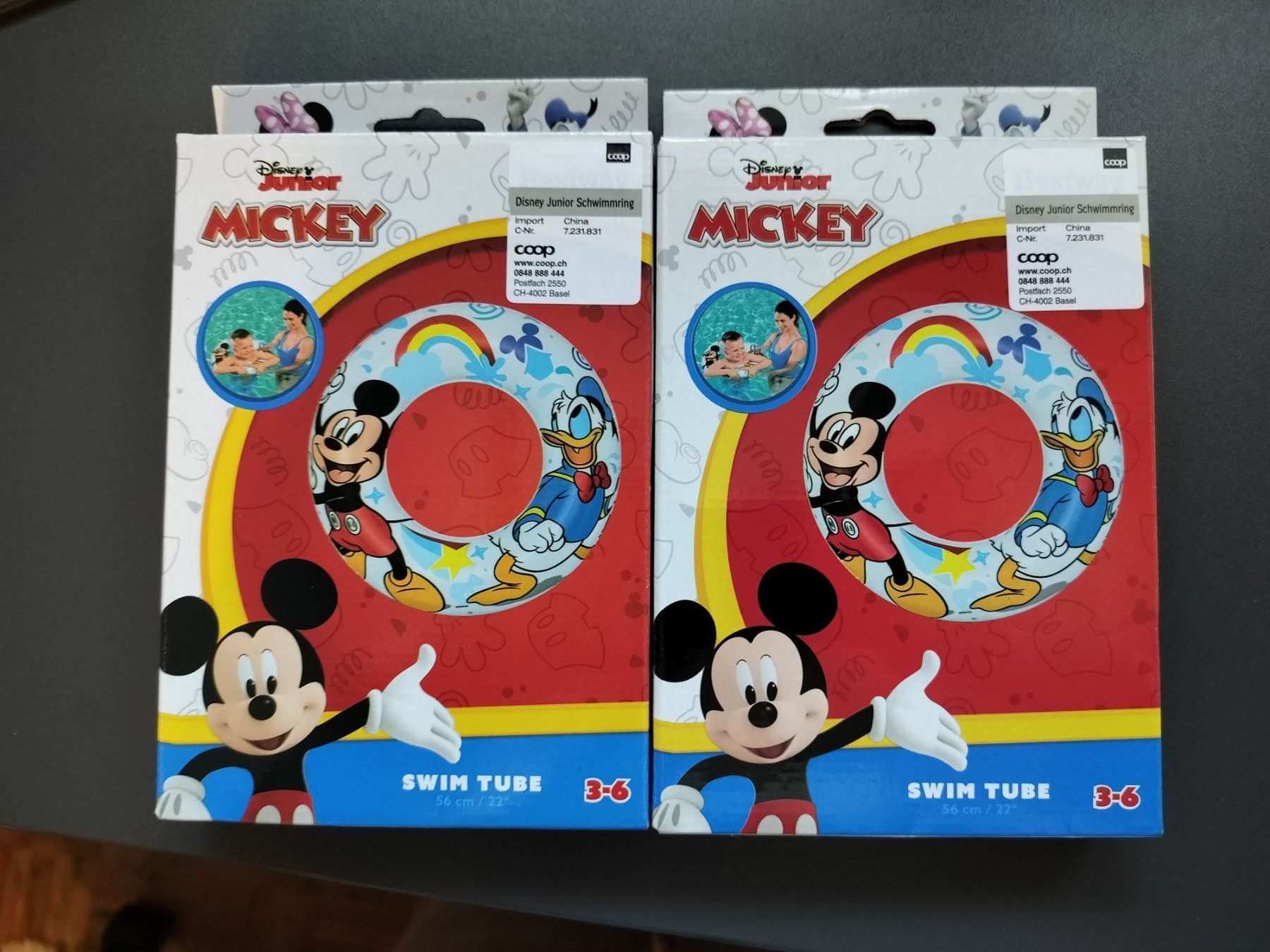Salvagente: Mickey Mouse Schwimmring, 2 Stk., NEU,  3-6 J. – Nuovo e nell'imballaggio originale da Oberwil BL venduto da mlr_kh52