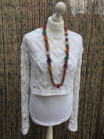 Pull blanc + Top LIGNE MATERNITE, taille 2/M