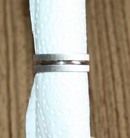 Fingerring Stahl silber-gelb Ø 20mm NEU (10)