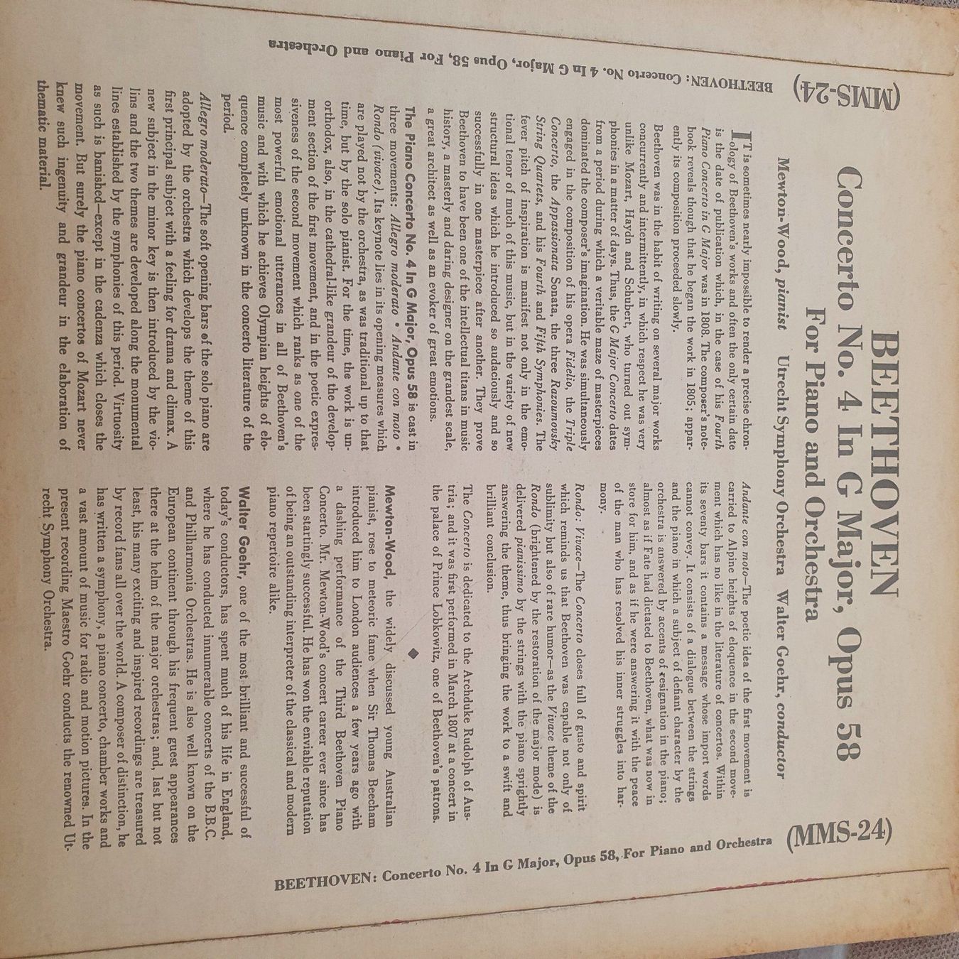 Dischi in vinile: Beethoven Concerto Nr. 4 LP – Usato da Chur venduto da BettinaOlczyk 1