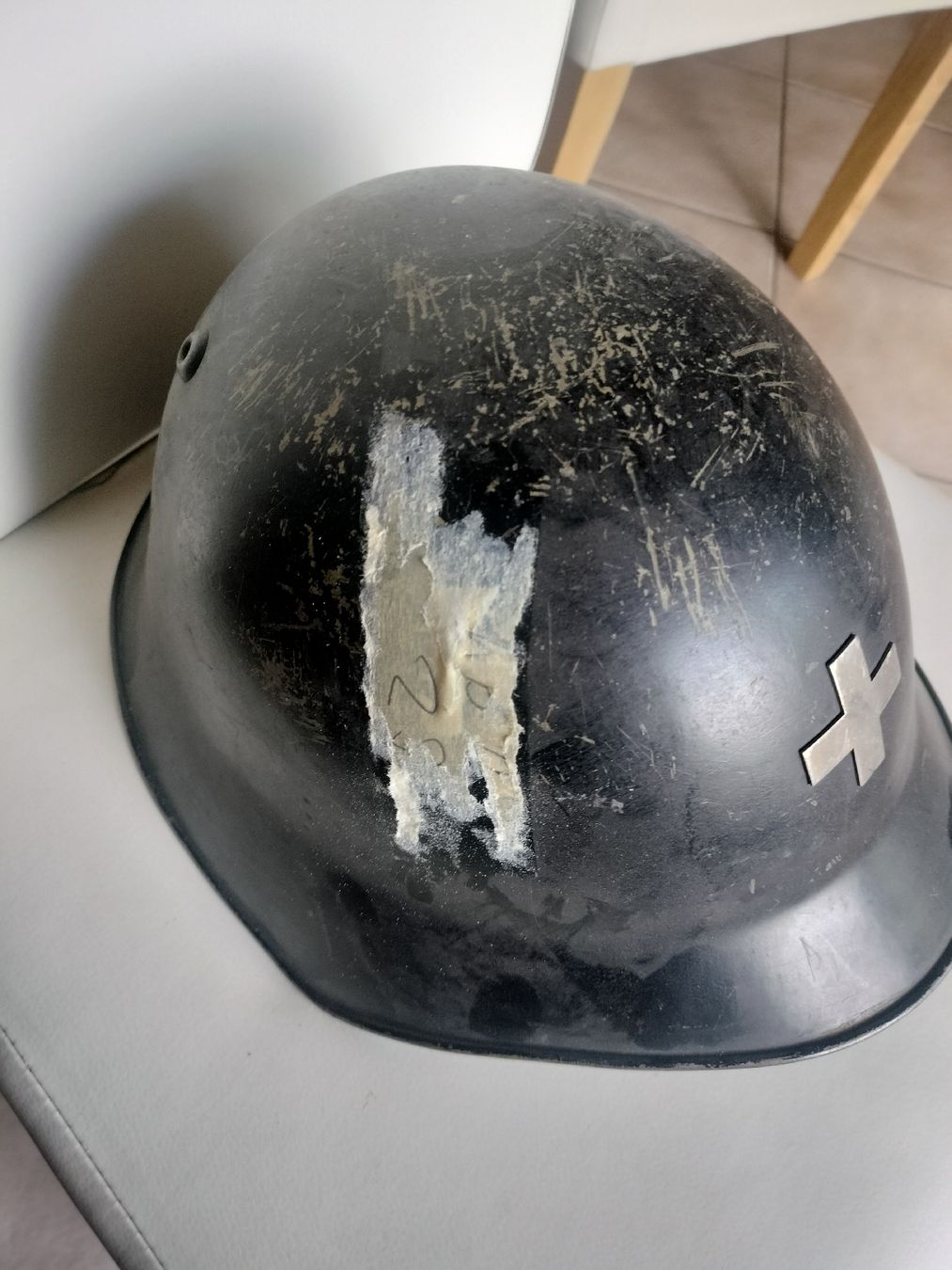Schweizer Armee Uniformi & Effetti personali: Schweizer Armee Militär Feuerwehr Stahlhelm – Usato da Schwanden Sigrisw venduto da cadieux71 1