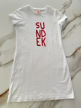 Sundek T-Shirt Kleid Weiss Grösse 10 Sommer NEU