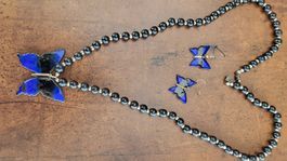 Schmuckset Schmetterling Kette und Ohrringe 🦋 Neuwertig